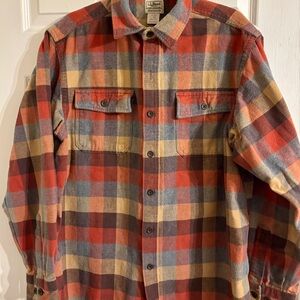 LL Bean Chamois Cloth Flannel Shirt Size L/RG Plaid Mens
Traditional Fit Camp